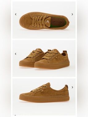 Cariuma OCA Low-Top Sneakers in Camel Suede - Women’s US 9/Men’s US 7.5